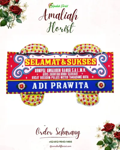 Karangan Bunga Ucapan Selamat di Meri